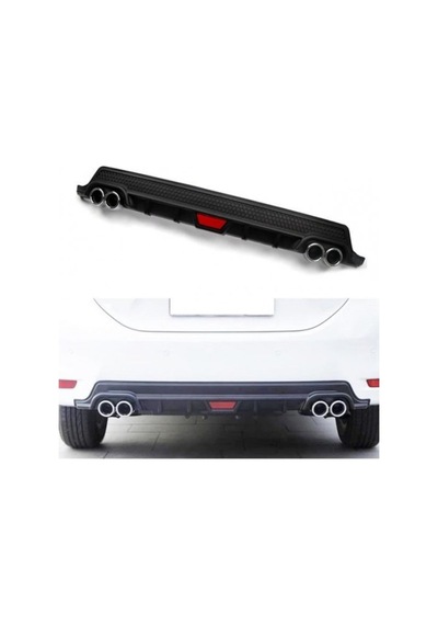 Toyota Corolla Uyumlu Egzoz Görünümlü Difüzör Siyah 2013-2018