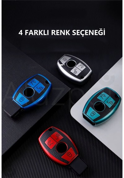 Mercedes A B C E S G Serisi Gl Gla Glc Cla Cls Amg Deri Görünüm Tpu Anahtar Kılıfı Kırmızı