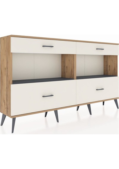 Arges Konsol 2 Raflı 4 Çekmeceli 176x30x99 Çam-antrasit/aytaşı Çam-antrasit/aytaşı Arges Konsol 2 Raflı 4 Çekmeceli 176x30x99 Çam-antrasit/aytaşı Çam-antrasit/aytaşı