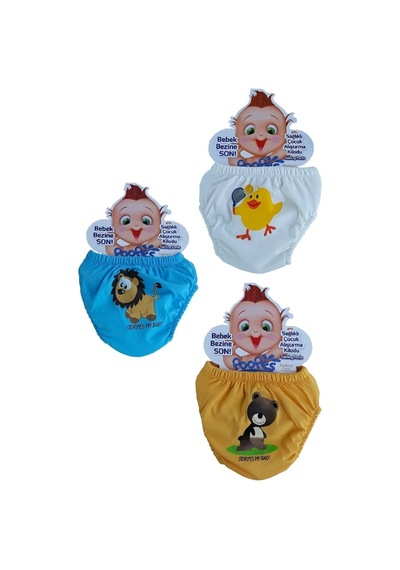 3'lü Erkek Kız Bebek Alıştırma Külodu