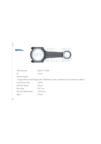 Piston Kolu Partner-expert-scudo Dw8/xud9