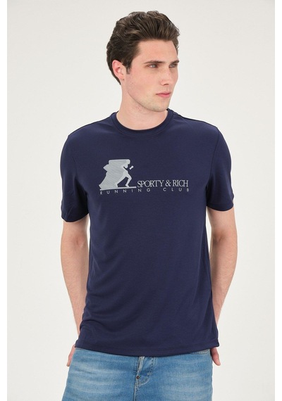 Rich Erkek Basic T-shirt Tşört Lacivert