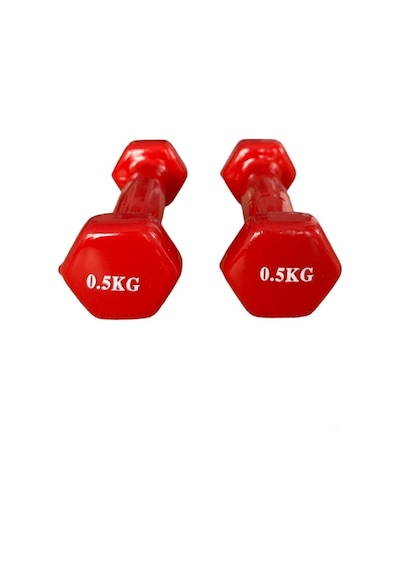 Ckspor 2 Li Vinyl Dambıl Seti 0,5 Kg X 2 Evde Fitness & Pilates İçin Vinil Kaplı Demir Dambıl
