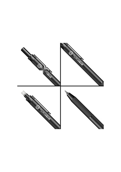 Siyah Metal Gövde Twist Kalem, 0.5mm Yazım Ucu