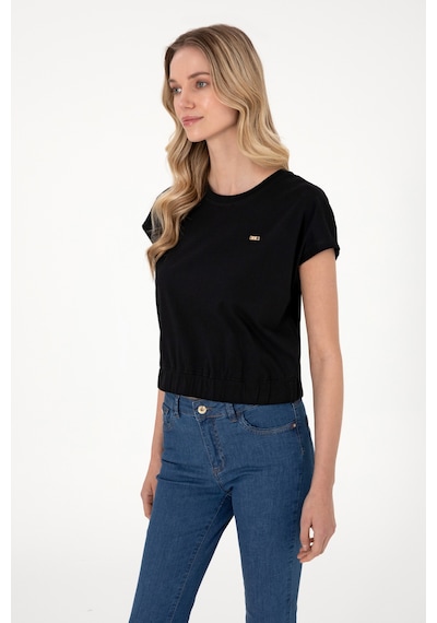 U.S. Polo Assn. Kadın Siyah Bisiklet Yaka Tişört 50305720-VR046