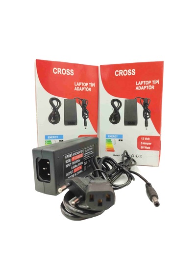 Bezos 12v 5a 5.5 2.5mm Led / Uydu / Modem Adaptörü Cross Ob Standart