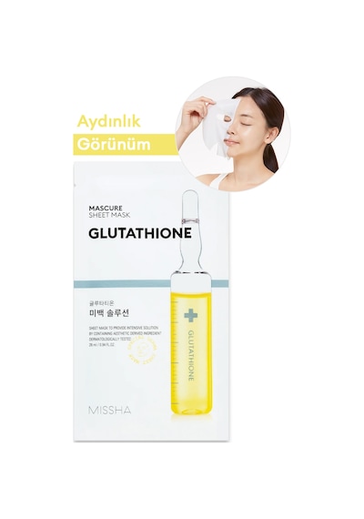 Missha Glutathione İçerikli Aydınlatıcı Yaprak Maske 1 Adet Mascure Whitening Solution Sheet Mask