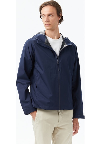 Nautica Erkek Lacivert Regular Fit Kapüşonlu Su Geçirmez Yağmurlukdüzj57044t