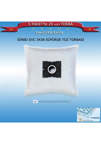 Sinbo Svc 3438 Süpürge Toz Torbası 25 Adet Torba Kd01