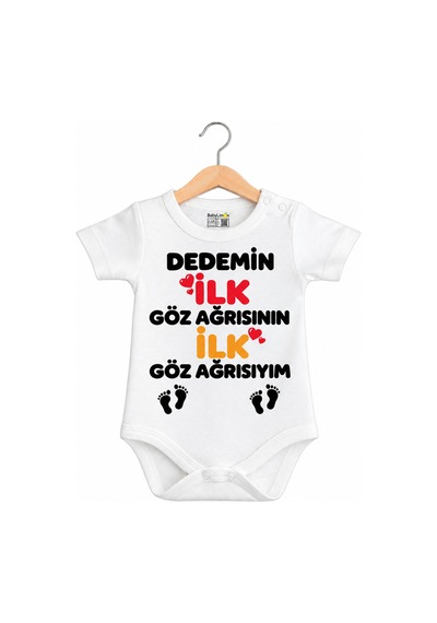 Babylimon Dedemin İlk Göz Agrısının İlk Göz Agrısıyım Baskılı Pamuk Bebek Zıbını Beyaz - 936719610 Beyaz Babylimon Dedemin İlk Göz Agrısının İlk Göz Agrısıyım Baskılı Pamuk Bebek Zıbını Beyaz - 936719610 Beyaz