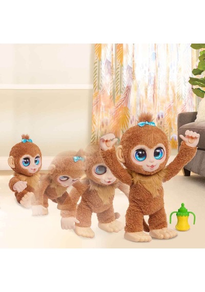 Giochi Presiozi Sesli Ve İnteraktif Furreal Yavru Maymun Fıstık 40 Cm Fur06000 Kahverengi