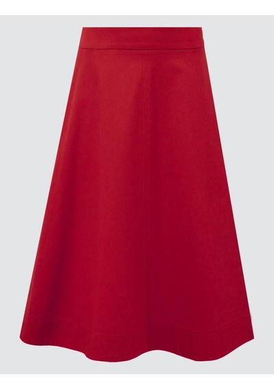 Jimmy Key Bordo Rahat Kesim Normal Bel Gabardin Midi Etek 5ww074950562