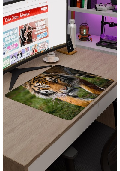 Karadeniz Kaplanı Kaymaz Dikişli Kauçuk Oyuncu Mousepad V4 - 48x40 Xl Gaming Mouse Pad Fare Altlığı