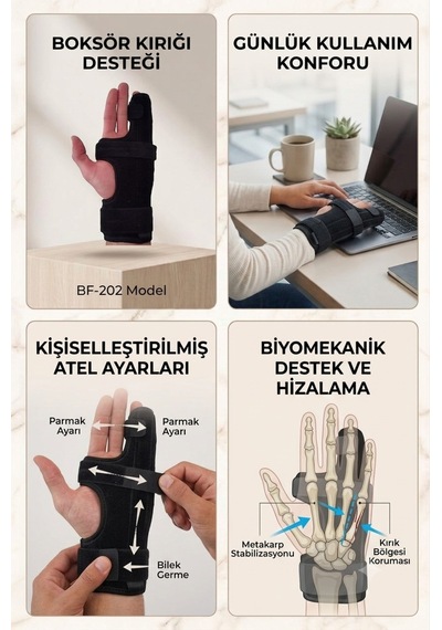 Boksör Kırığı Ateli Serçe Parmak Ateli