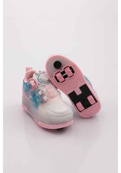 Pepino 2227 Çocuk Filet Spor Ayakkabı Beyaz Pembe Turkuaz