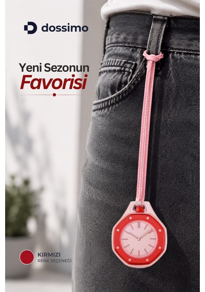 Boyol Pop Çanta Charm Unisex Aksesuar Saat D-sport Pembe-kırmızı D-400