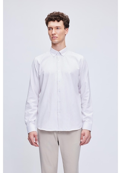 Hatemoğlu Kahverengi Comfort Fit Çizgili Pamuklu Düğmeli Yaka Uzun Kollu Casual Gömlek 24d19etc0001 105 Kahverengi Hatemoğlu Kahverengi Comfort Fit Çizgili Pamuklu Düğmeli Yaka Uzun Kollu Casual Gömlek 24d19etc0001 105 Kahverengi