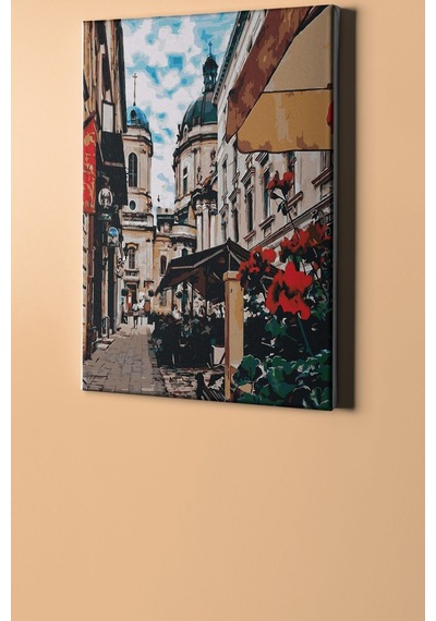 Webstyle Sayılarla Boyama Seti Kasnaklı Çiçekçiler Sokağı 50 X 65 Cm