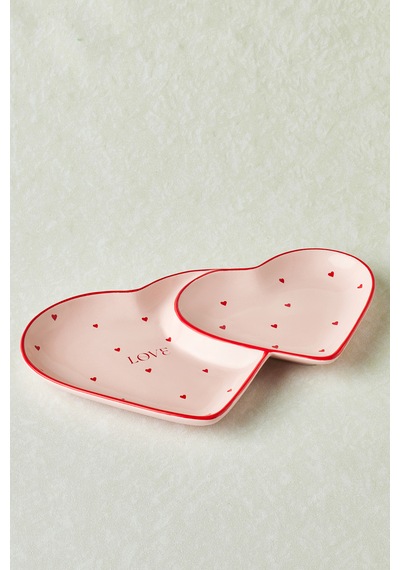 Karaca Heart To Heart Kalp Detaylı Sunumluk 26 Cm Pembe