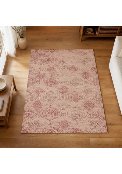 Kartela Halı Liva Halı Jüt Taban Dokuma Halı Gül Kurusu - 200 X 300 Cm