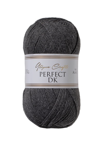Utopia Crafts Perfect Dk %100 Akrilik Yumuşak Örgü İpi 100g 300m - Antrasit Melanj
