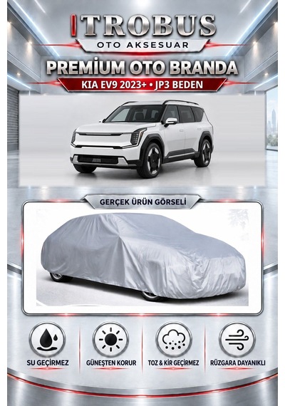 Kia Ev9 7 Koltuk 2023-2025 Uyumlu Premium Araba Brandası Oto Branda Jp3 Beden