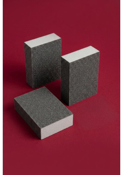 80-150-220 Kum Sünger Zımpara Seti 3 Adet Kubik Blok 100x70x25 Mm El Takozu