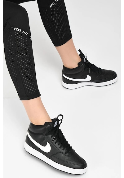 Nike Court Vision Mid Leather Womens Sneaker Hakiki Deri Kadın Günlük Spor Ayakkabı Siyah Siyah Nike Court Vision Mid Leather Womens Sneaker Hakiki Deri Kadın Günlük Spor Ayakkabı Siyah Siyah