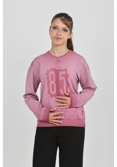 Toontoy Kız Çocuk 85 Baskılı Sweatshirt Gülkurusu