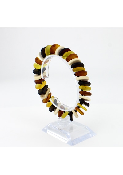 Kehribar Bayan Bileklik Özel Tasarım Ambergold Blk23-63 Çok Renkli