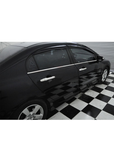 Honda Civic Krom Cam Çıtası 6 Parça 2007-2012 Paslanmaz Çelik N11.16933