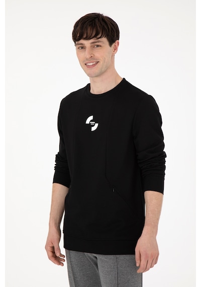 U.S. Polo Assn. Erkek Regular Fit Bisiklet Yaka Siyah Sweatshirt 50290778-VR046
