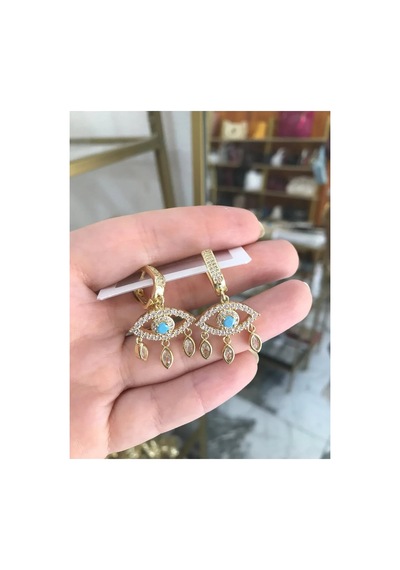 Linalya Jewelry Göz Model Küpe Altın - Model 275