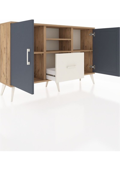 Arges Konsol 4 Raflı Tek Çekmeceli 2 Kapaklı 132x30x83 Çam-antrasit/aytaşı Antrasit/aytaşı Arges Konsol 4 Raflı Tek Çekmeceli 2 Kapaklı 132x30x83 Çam-antrasit/aytaşı Antrasit/aytaşı