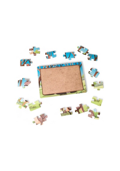 Kanguru 16 Parça Eğitici Öğretici Ahşap Çocuk Puzzle Yapboz Bebek Çocuk Oyuncak