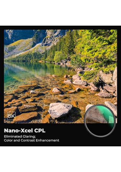 K&f Concept 52mm Nano-x Series Cpl Filter / 28 Katmanlı Optik Kalitesi