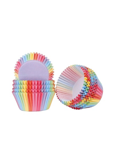 100 Adet Muffin Cupcake Kağıdı, Renkli Kağıt Muffin Kek Kalıbı Karışık Renk