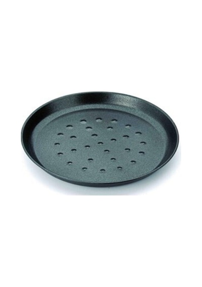 Delikli Pizza Tava 28cm Siyah