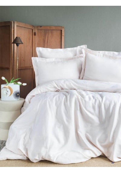 Apricitas Home Ellie White Çift Kişilik %100 Bambu Pamuk Saten Nevresim Takımı Ap53t20211152