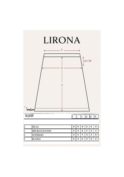 Lirona 16975 2li Kadın Viskon Diz Altı Uzun Etek Astar Jüpon Kombinezon Çok Renkli