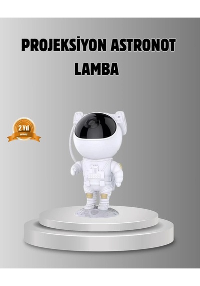 Astronot Galaksi Projeksiyon Lambası Bluetooth Bağlantılı Ve Uzaktan Kontrollü Açık Lacivert