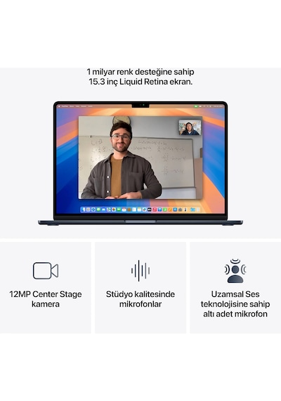 Apple MacBook Air MW1L3TU/A M4 16 GB 256 GB 15" MacOS Dizüstü Bilgisayar