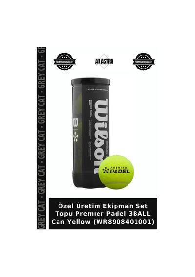 Özel Üretim Ekipman Set Topu Premıer Padel 3ball Can Yellow Wr8908401001 Sarı