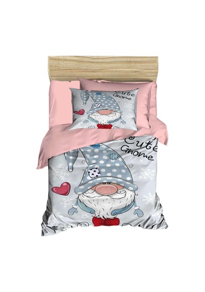 Dijital Baskılı 3d Pamuklu Yenidoğan Bebek Nevresim Takımı Cute Gnome Pink Çok Renkli