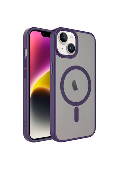 Nihcase Apple Uyumlu iPhone 14 Plus Kılıf Magsafe Özellikli Sert Pc Flet Kapak