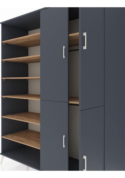 Kronos Gardrop 8 Raflı 4 Kapaklı 2 Askılı 176x59x221 Antrasit-antrasit/çam Antrasit/çam Kronos Gardrop 8 Raflı 4 Kapaklı 2 Askılı 176x59x221 Antrasit-antrasit/çam Antrasit/çam