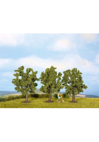 Noch 25510 Yeşil Çiçekli Meyva Ağaçları, 4,5 Cm. 3 Adet, Diorama Malzemesi-59360