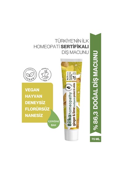 Bilka Homeopathy Florürsüz Ginger & Lime Diş Macunu 75 ML