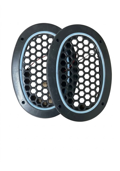 Oval Buz Mavisi Ledli Hoparlör Kapağı