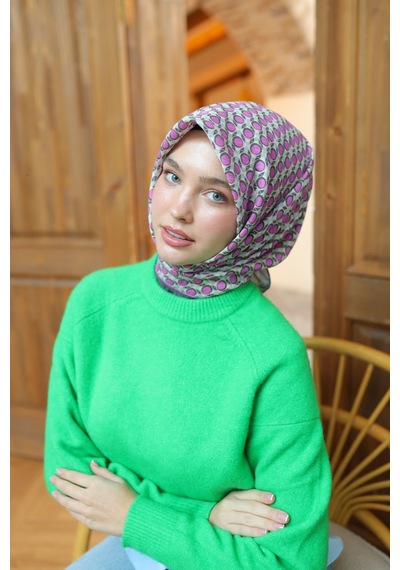Silk Home Olinda Eşarp 48005-07 Antrasit, Pembe, Gri, Yeşil Bej, Asit